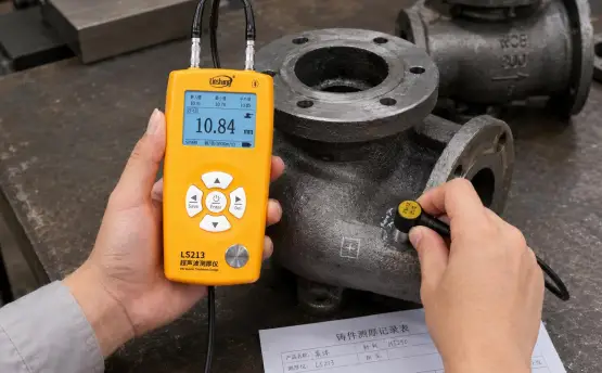 林上LS213粗晶超声波测厚仪在铸件与奥氏体钢厚度检测中的选型应用