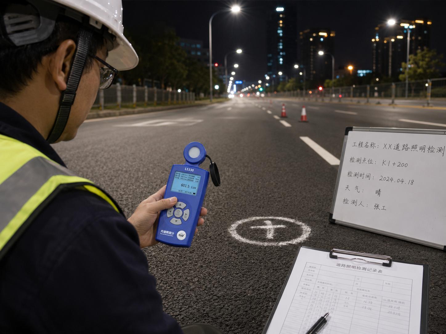 道路LED照明现场照度与光品质检测 道路LED照明现场照度与光品质检测