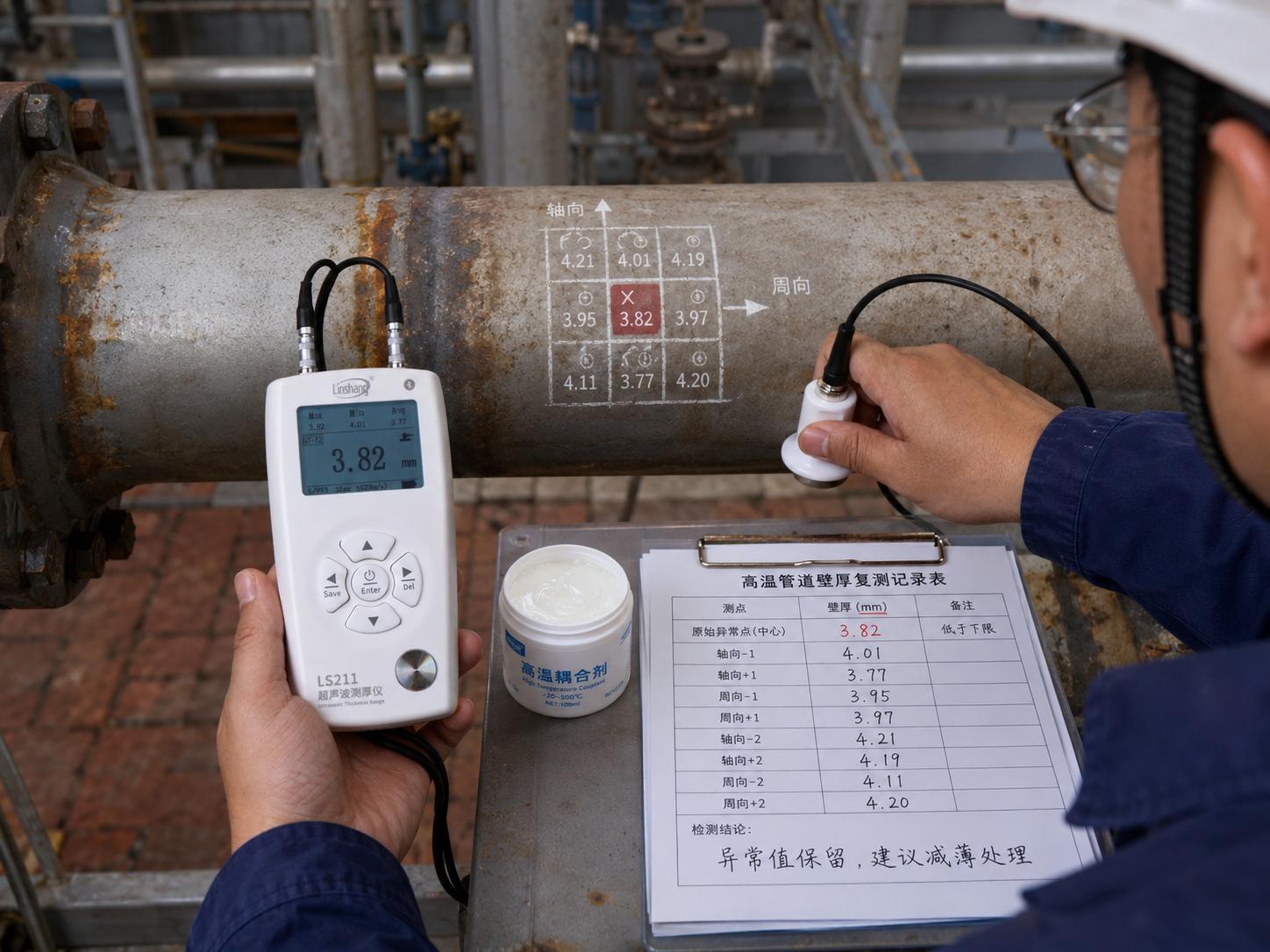 高温工艺管道壁厚检测 高温工艺管道壁厚检测