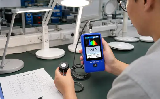 蓝光危害光谱照度计如何用于LED灯具研发与质检？从光谱到蓝光参数的检测思路