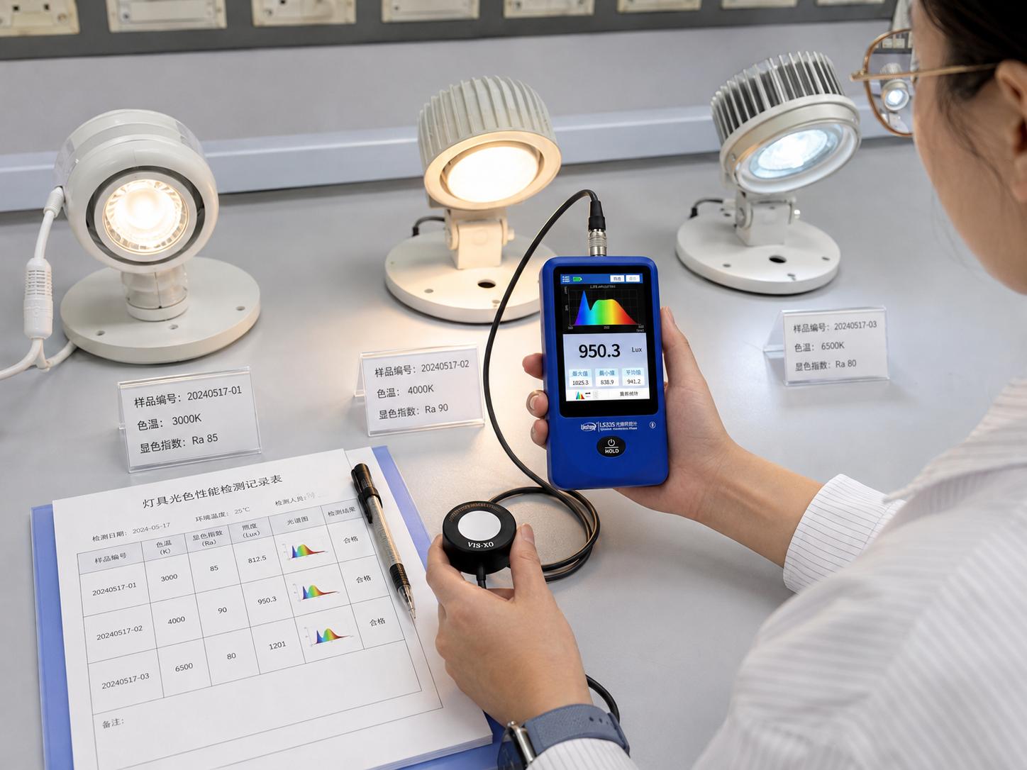 LED燈具色溫與顯色參數檢測