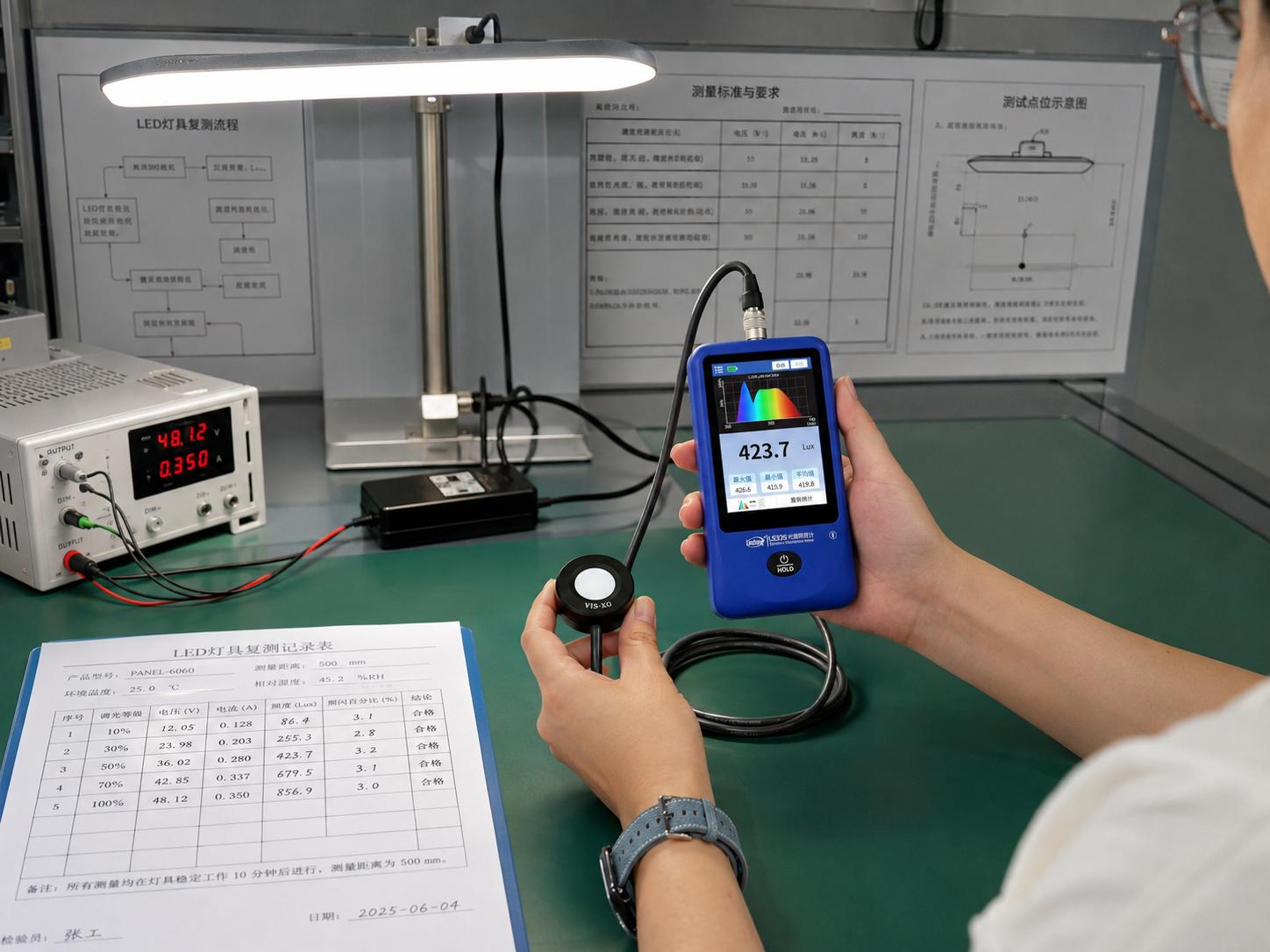 LED灯具频闪与环境条件复测 LED灯具频闪与环境条件复测