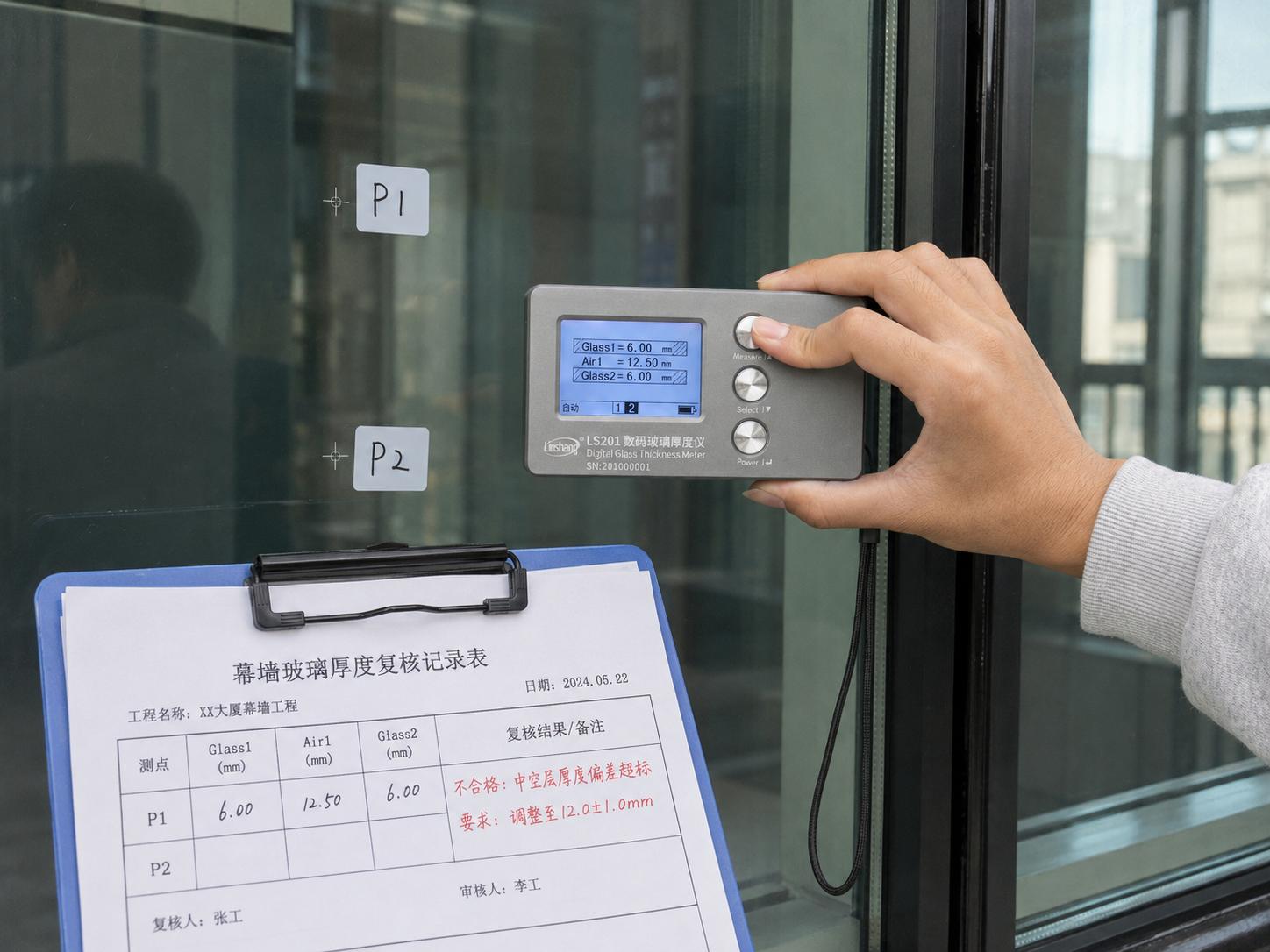 玻璃光学测厚原理与现场误差复核 玻璃光学测厚原理与现场误差复核