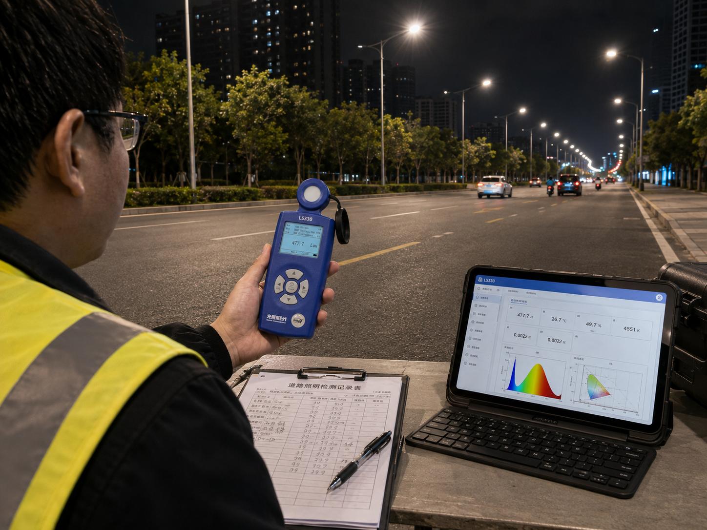 道路照度測點網格檢測