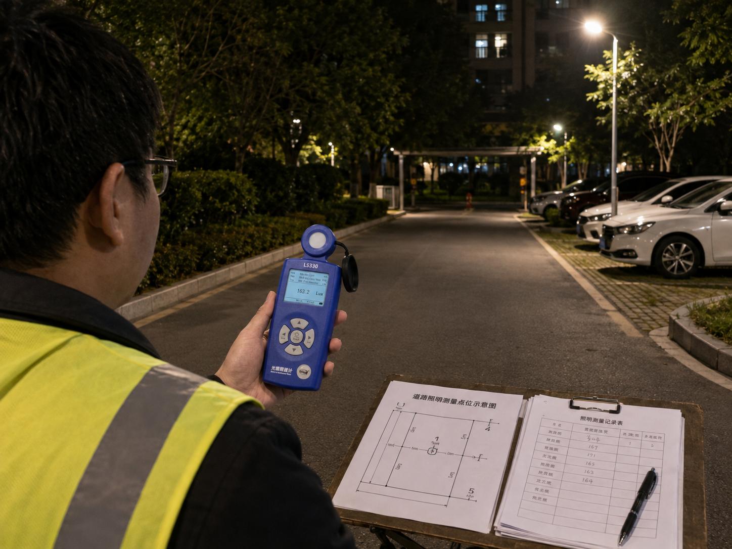 道路照明现场照度检测 道路照明现场照度检测
