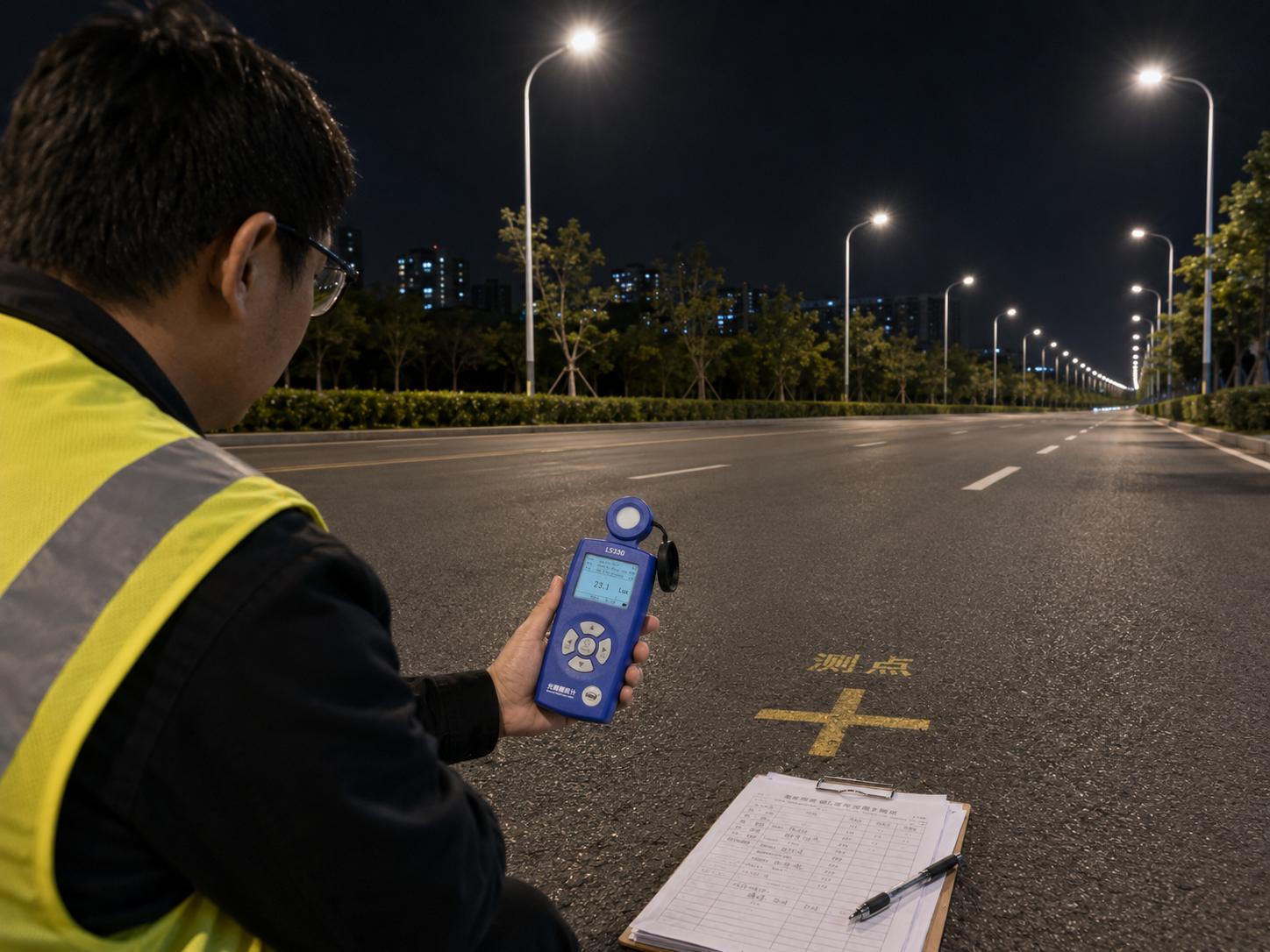 LED路灯改造前后照度复测 LED路灯改造前后照度复测
