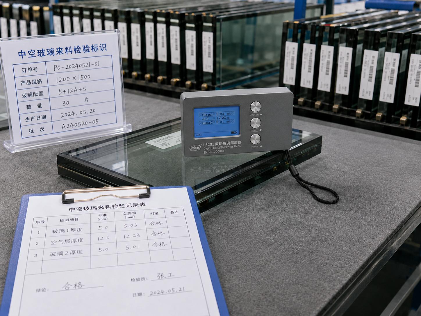 门窗玻璃来料厚度抽检 门窗玻璃来料厚度抽检