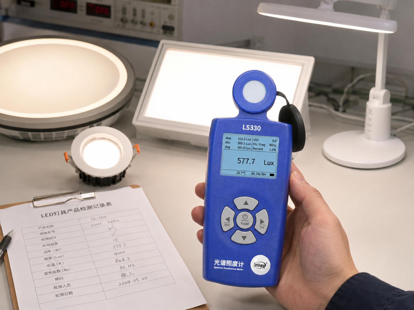 LED灯具频闪与照度联合检测