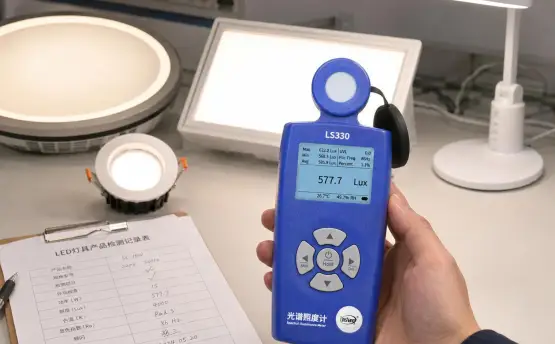 频闪测试仪如何用于LED照明质检：从闪烁频率、波动深度到光谱参数
