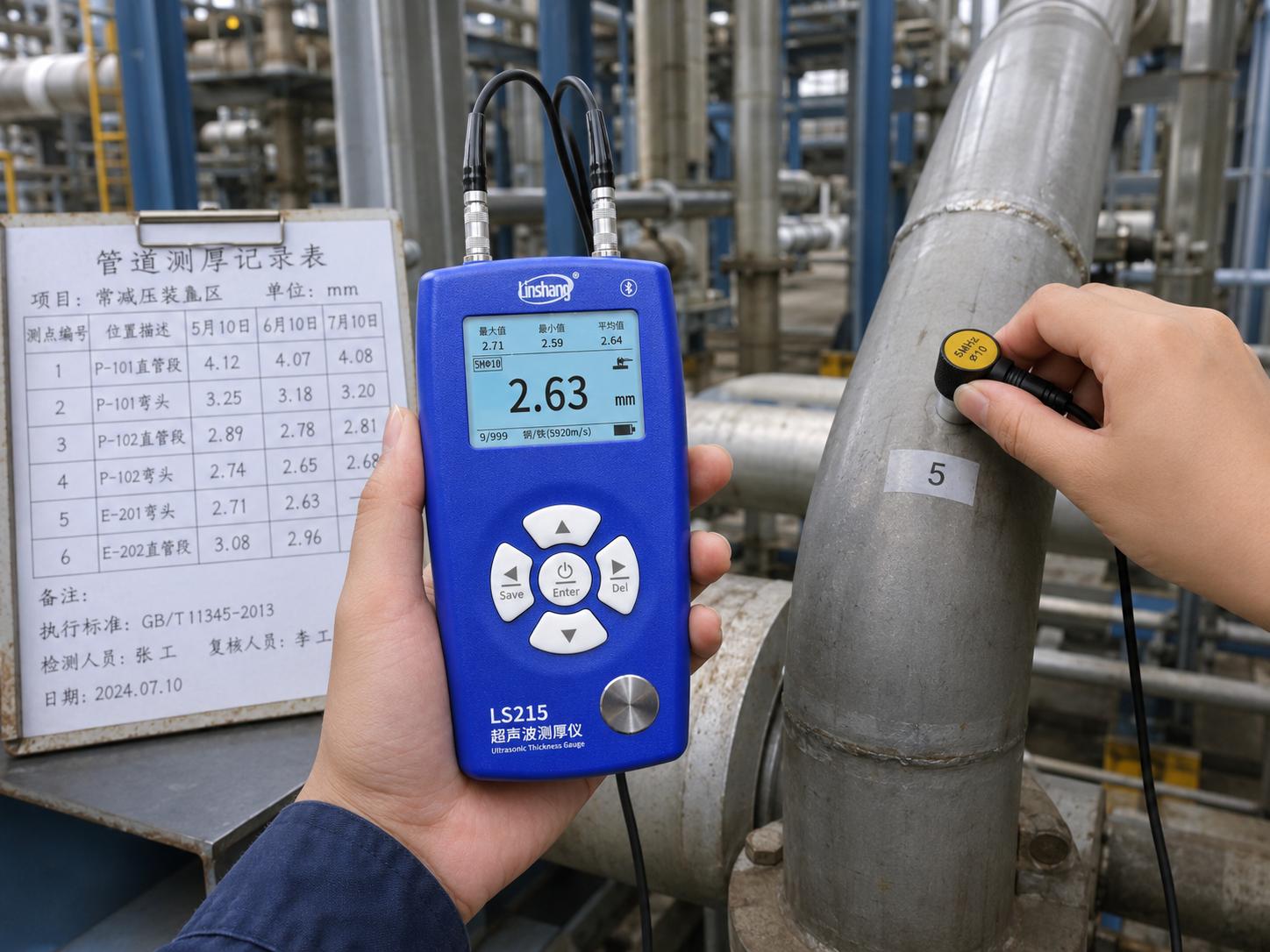 曲面管件壁厚检测与探头选型 曲面管件壁厚检测与探头选型