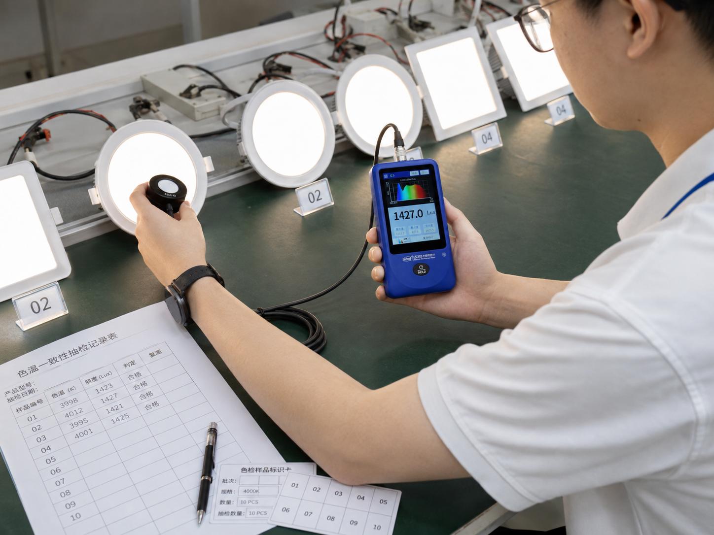 LED灯具批次光色一致性检测