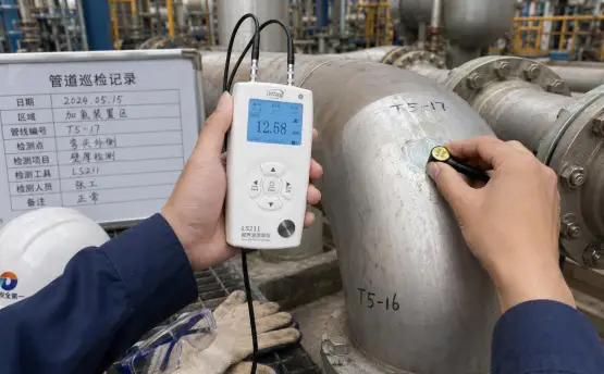 林上LS211数显超声波测厚仪：工业壁厚检测与数据管理方案