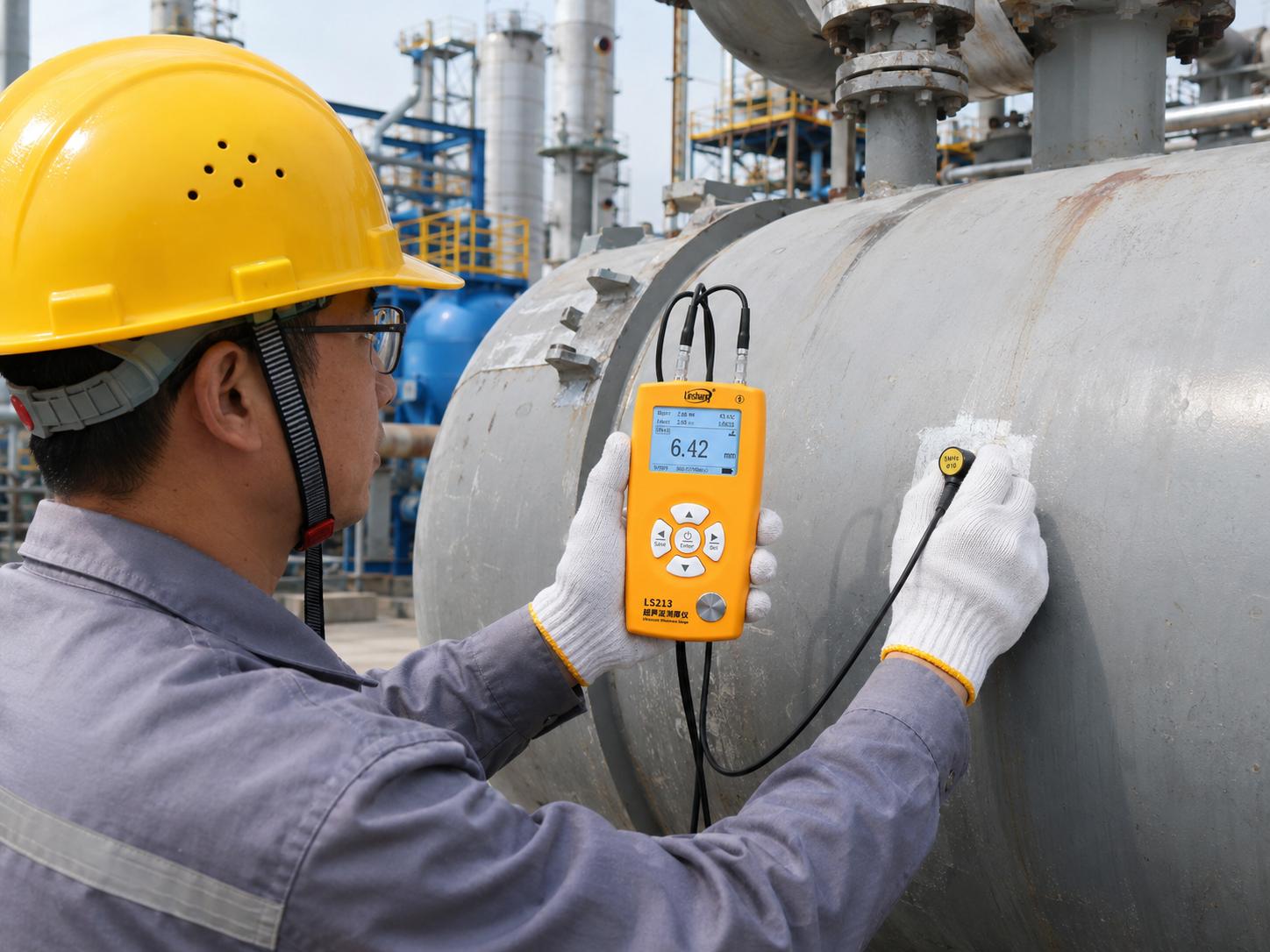 压力容器外壁超声测厚现场 压力容器外壁超声测厚现场