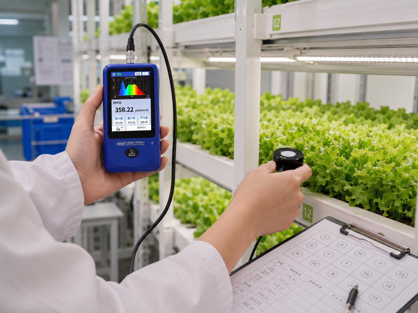 植物灯光谱照度计测量方法：光谱、PPFD与测点一致性怎么控制