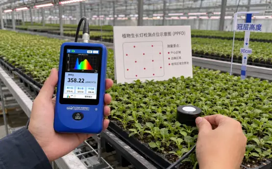 植物生长灯测试仪怎么测PPFD与光谱？植物光环境检测方案解析