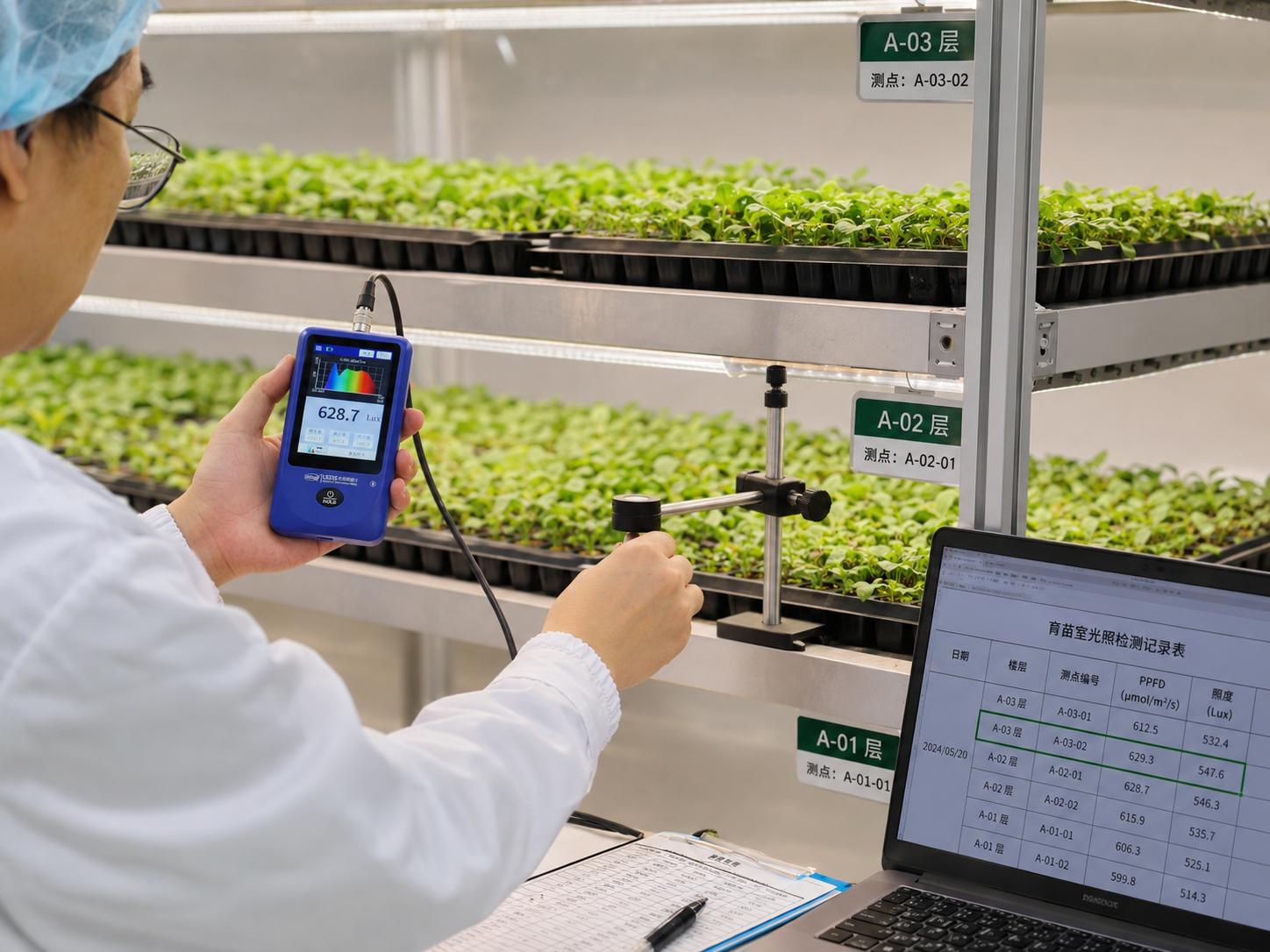 植物冠层PPFD如何测量？测点布置、复测与数据留档方法