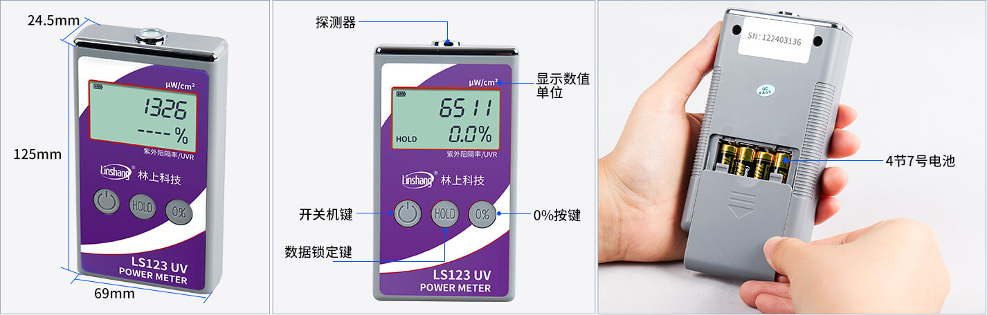 LS123紫外功率計外觀結(jié)構(gòu)展示 LS123紫外功率計外觀結(jié)構(gòu)展示