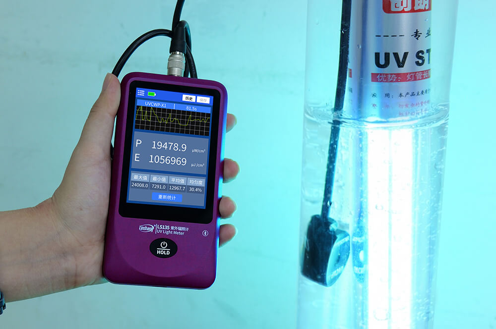 林上LS135紫外辐照计防水探头测量水下杀菌灯