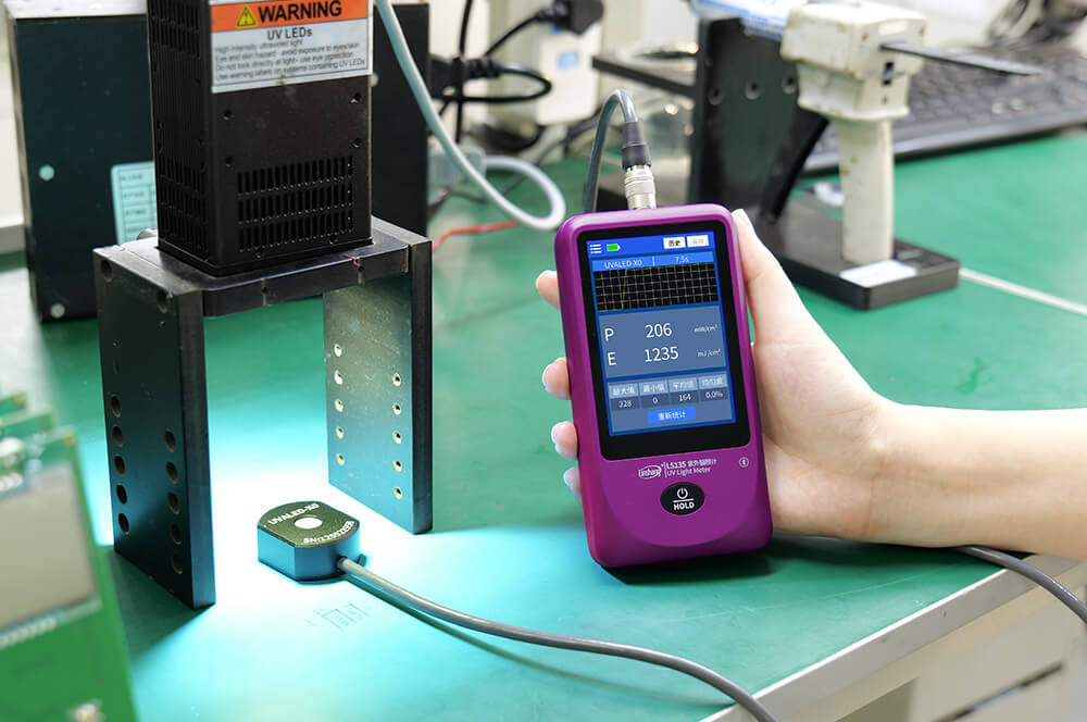 林上LS135紫外辐照计检测UVALED固化光源辐照强度