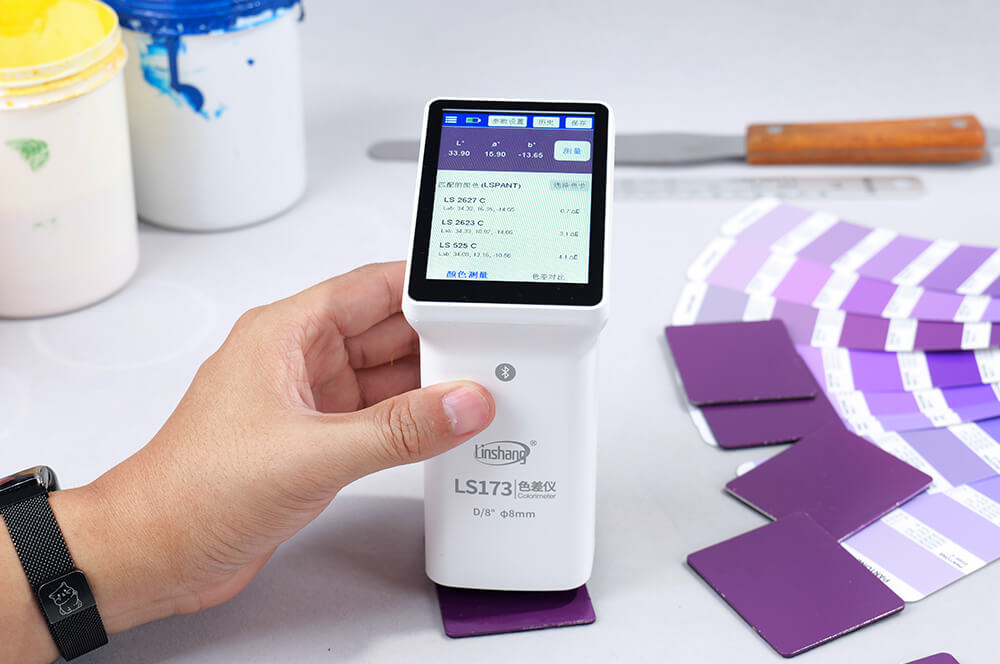 林上LS173手持式分光色差仪测量油漆颜色