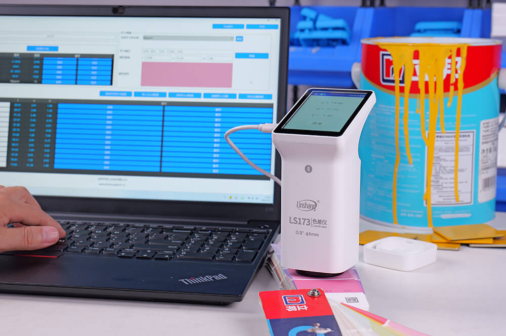 林上LS173手持式分光色差仪录入油漆涂料行业自有色卡