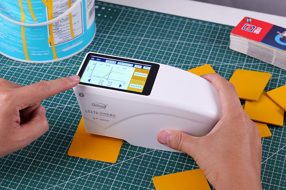 LS176测量样品表面油漆光谱曲线
